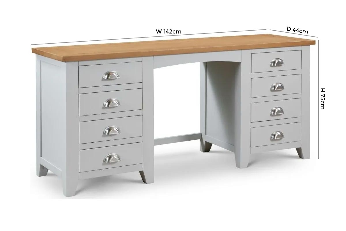 Product photograph of Richmond Grey Painted Dressing Table With Stool from Choice Furniture Superstore.