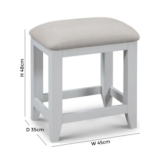 Richmond Grey Painted Dressing Table with Stool