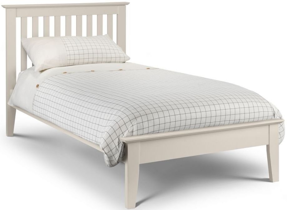 Salerno Shaker Ivory Oak Bed - Comes in Single, Double and King Size Options