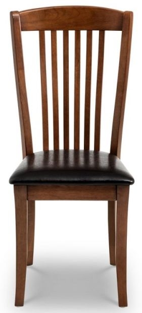 Product photograph of Canterbury Mahogany And Brown Leather Dining Chair Sold In Pairs from Choice Furniture Superstore.