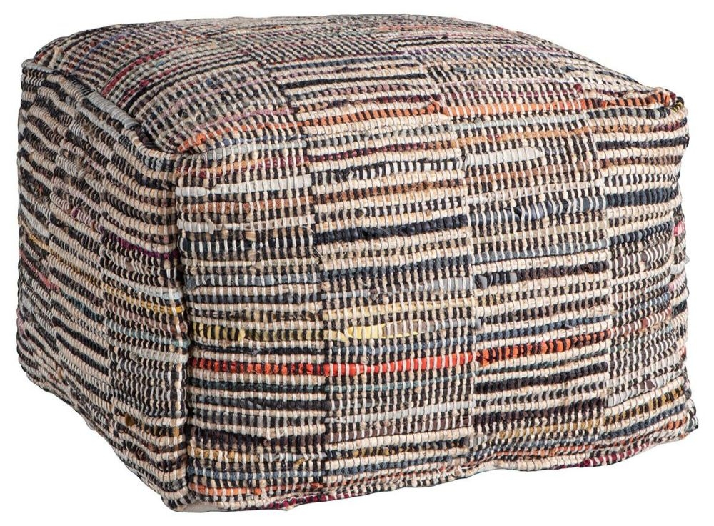 Product photograph of Almeta Multicolour Palette Fabric Pouffe from Choice Furniture Superstore.