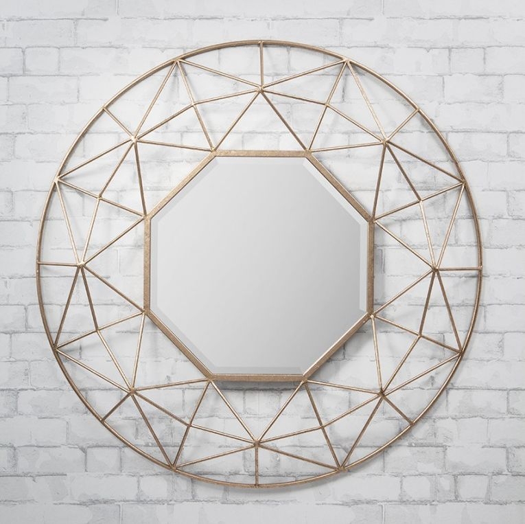 Product photograph of Andromeda Gold Octagon Mirror - 88 5cm X 88 5cm from Choice Furniture Superstore.