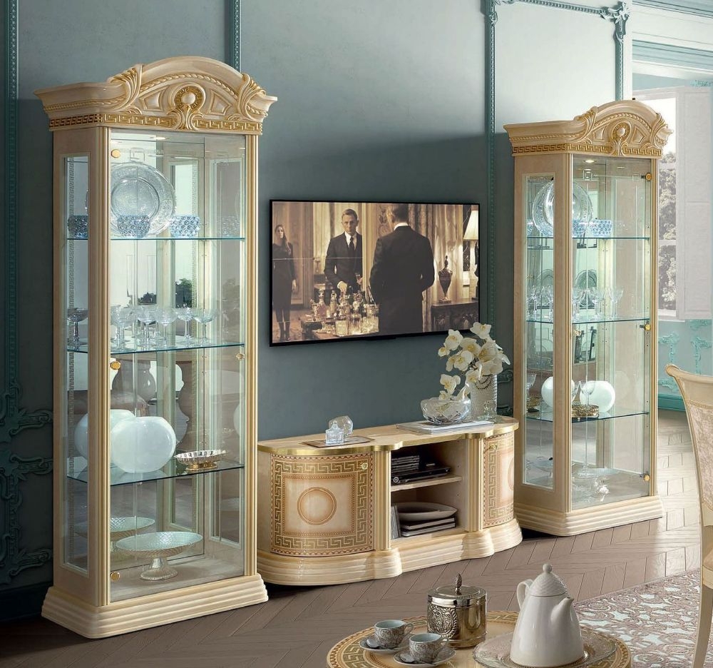 Product photograph of Camel Aida Day Ivory Italian Mini Tv Cabinet from Choice Furniture Superstore.