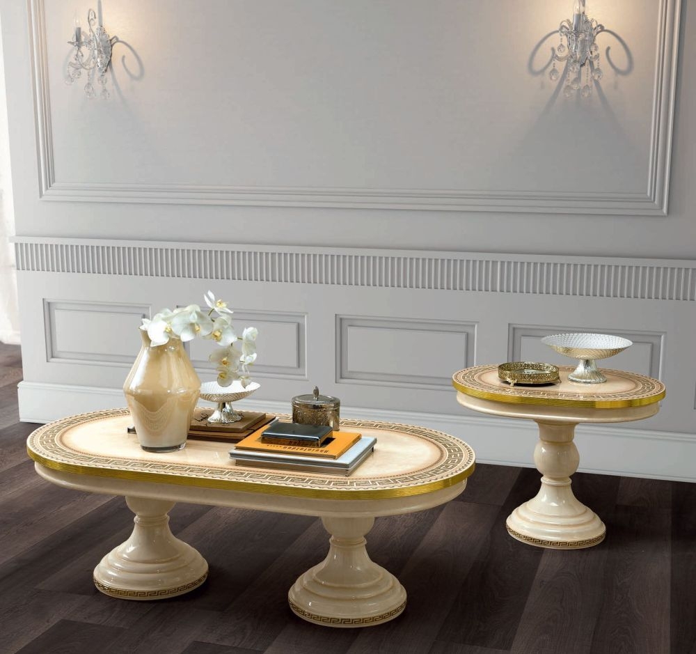 Product photograph of Camel Aida Day Ivory Italian Coffee Table from Choice Furniture Superstore.