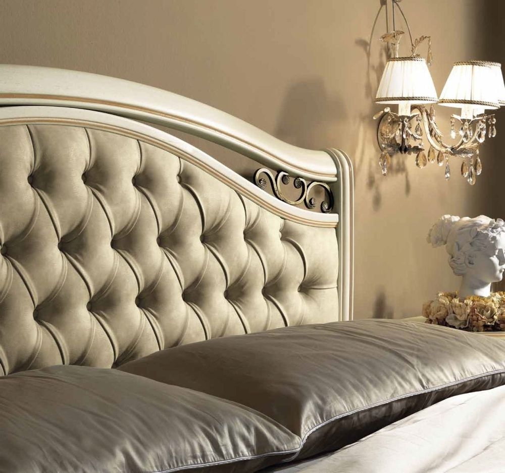 Product photograph of Camel Siena Ivory Italian Capitonne Bed - Sizes Available from Choice Furniture Superstore.