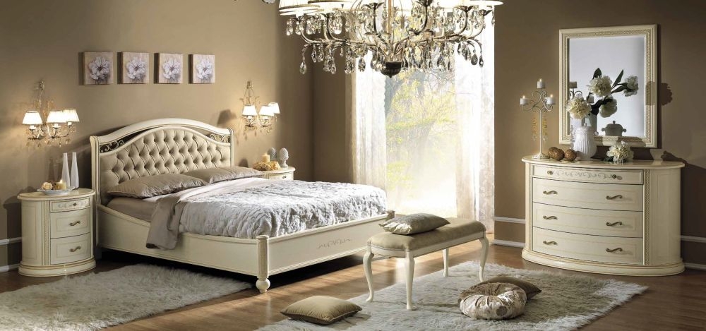 Product photograph of Camel Siena Ivory Italian Capitonne Bed - Sizes Available from Choice Furniture Superstore.