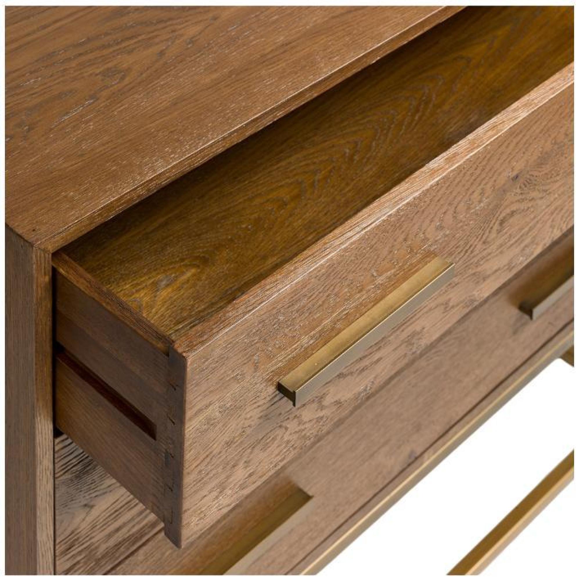 Product photograph of Crisal Decoracion Oak Wood 3 Drawer Chest from Choice Furniture Superstore.
