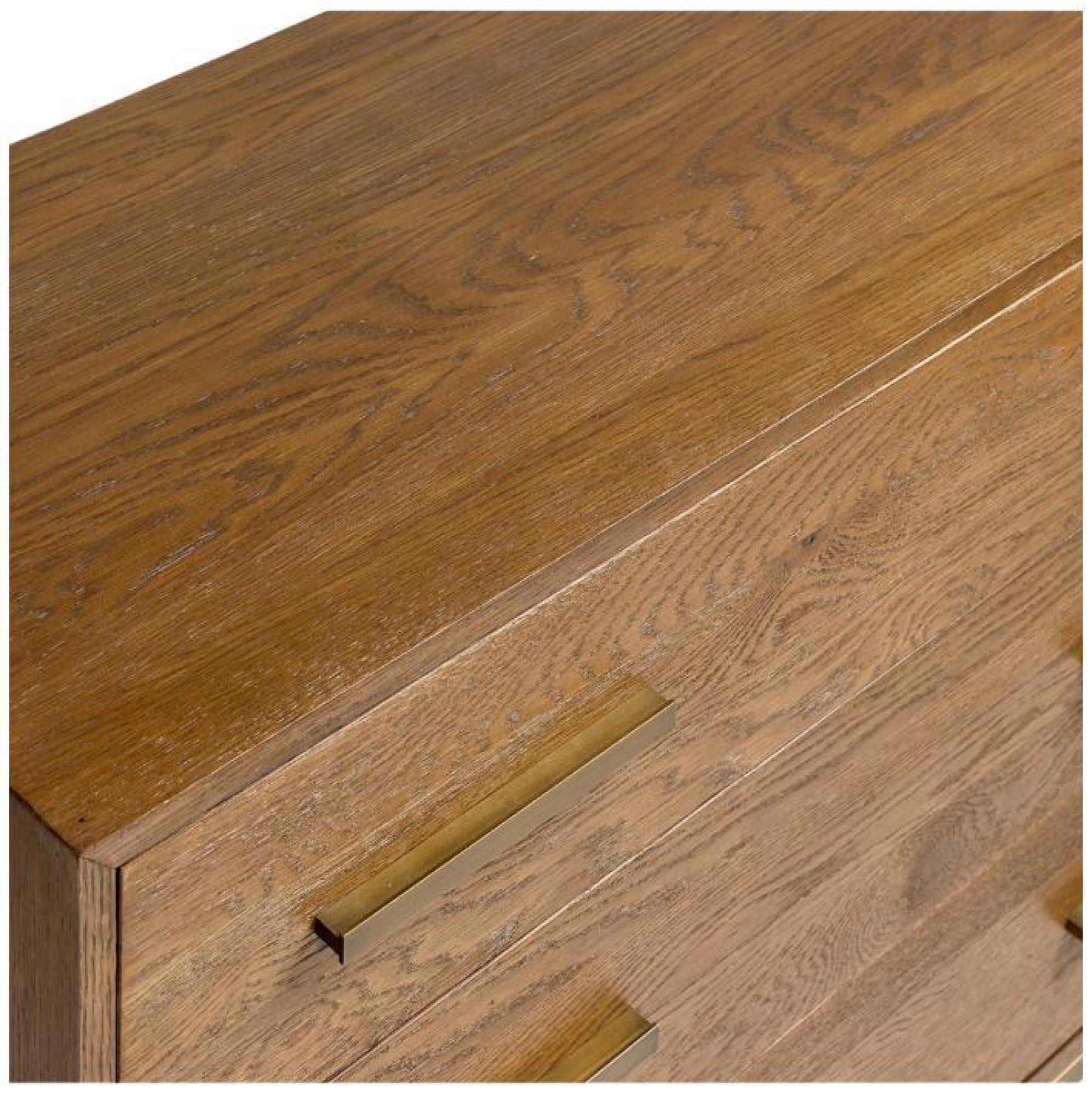 Product photograph of Crisal Decoracion Oak Wood 3 Drawer Chest from Choice Furniture Superstore.