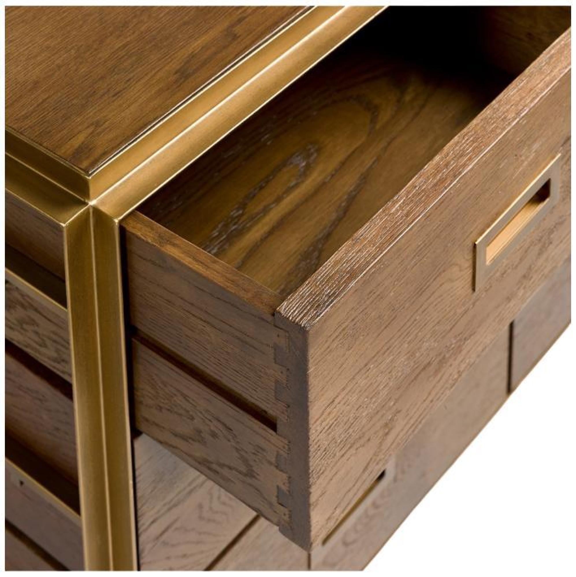 Product photograph of Oak Wood 6 Drawer Chest from Choice Furniture Superstore.