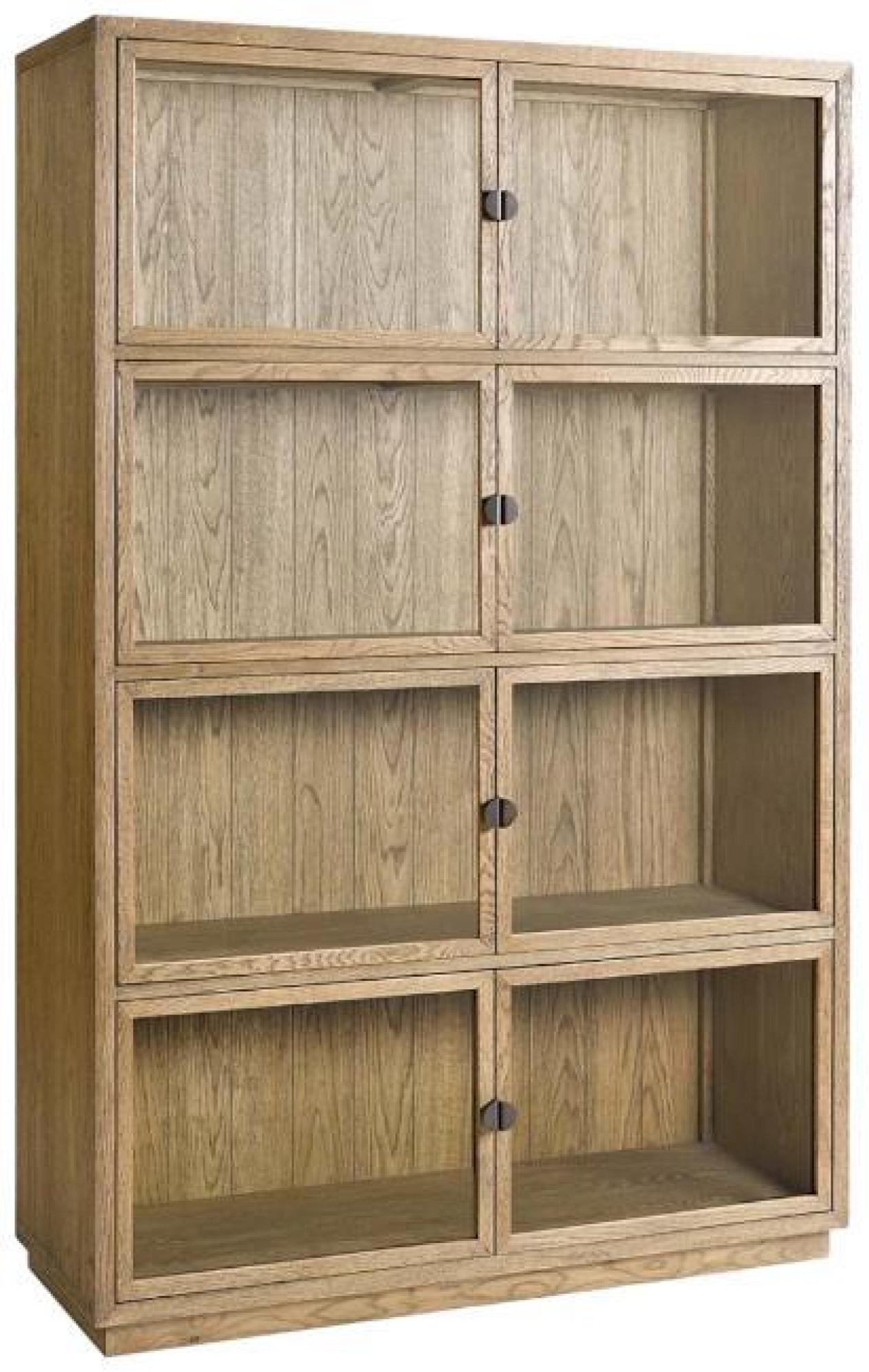 Product photograph of Brushed Oak 8 Door Display Case from Choice Furniture Superstore.