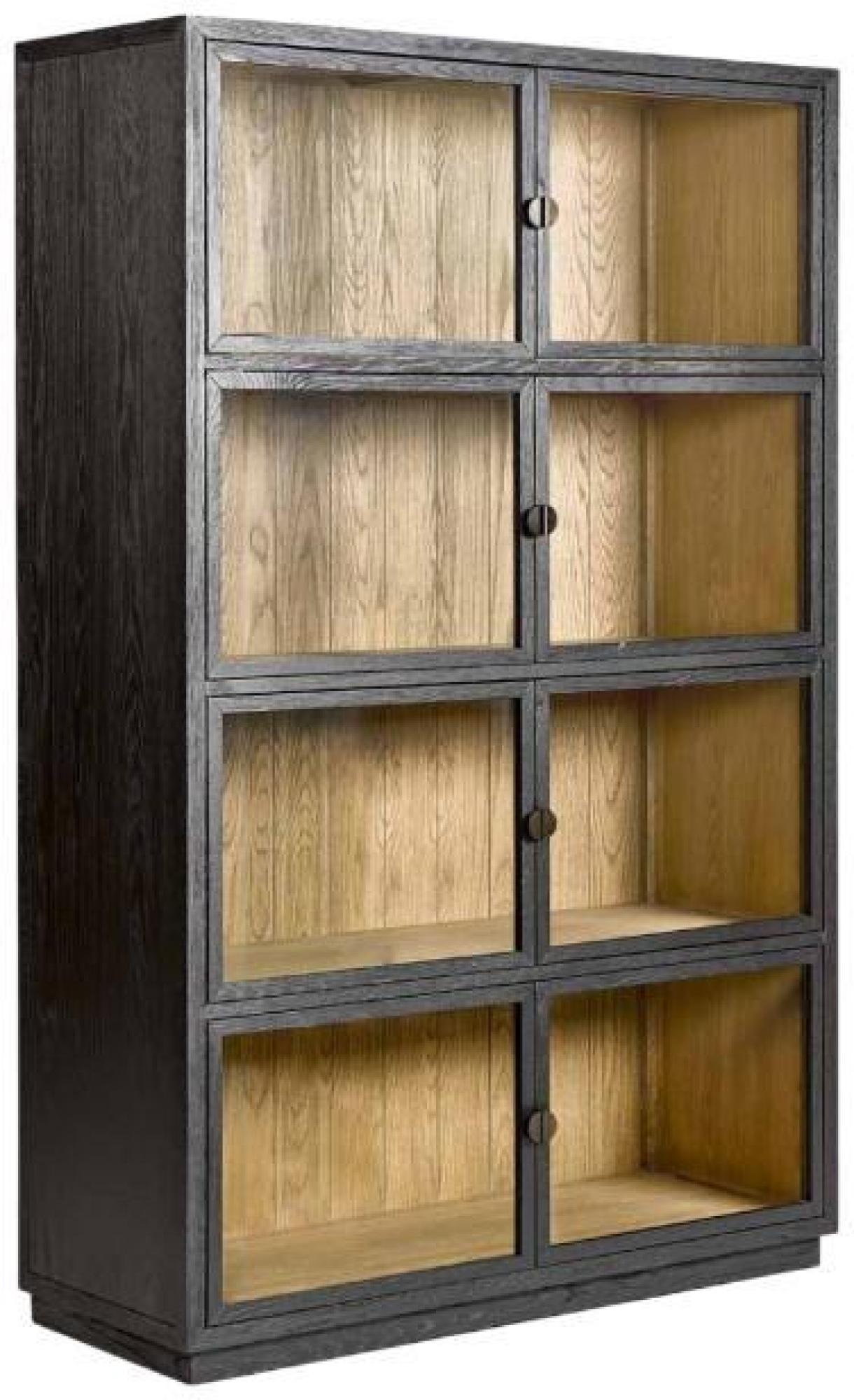 Product photograph of Dark Brushed Oak 8 Door Display Case from Choice Furniture Superstore.