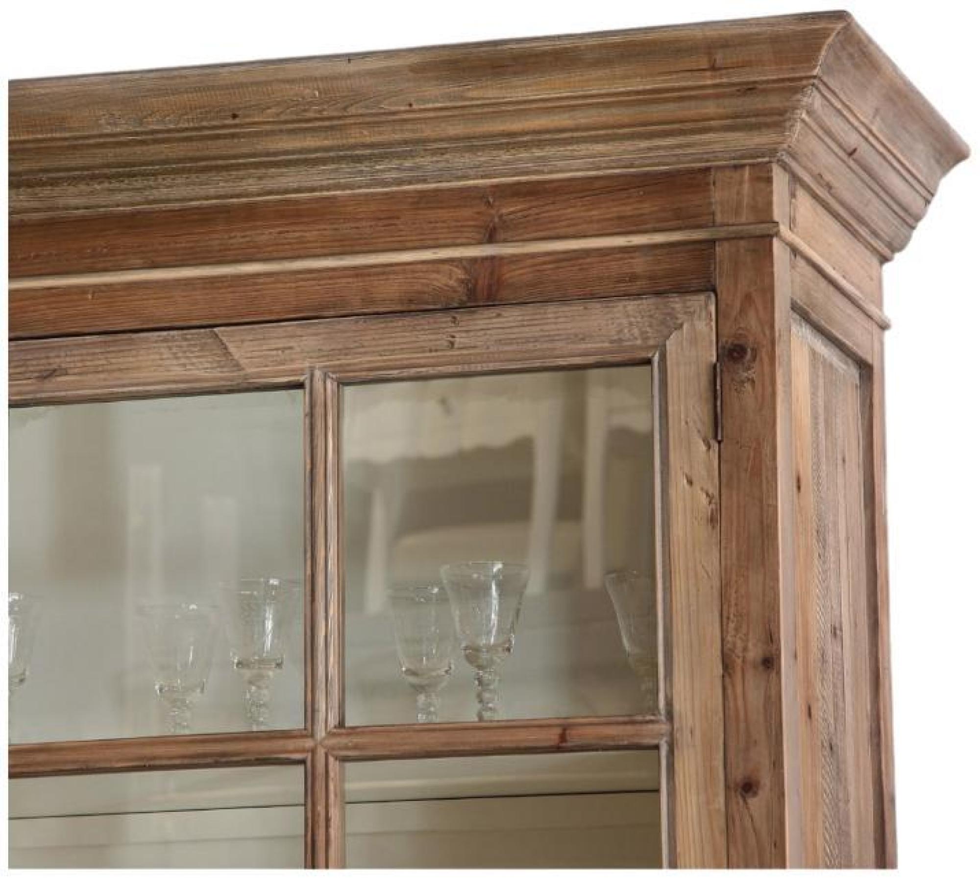 Product photograph of Crisal Decoracion Oak Wood Display Case from Choice Furniture Superstore.