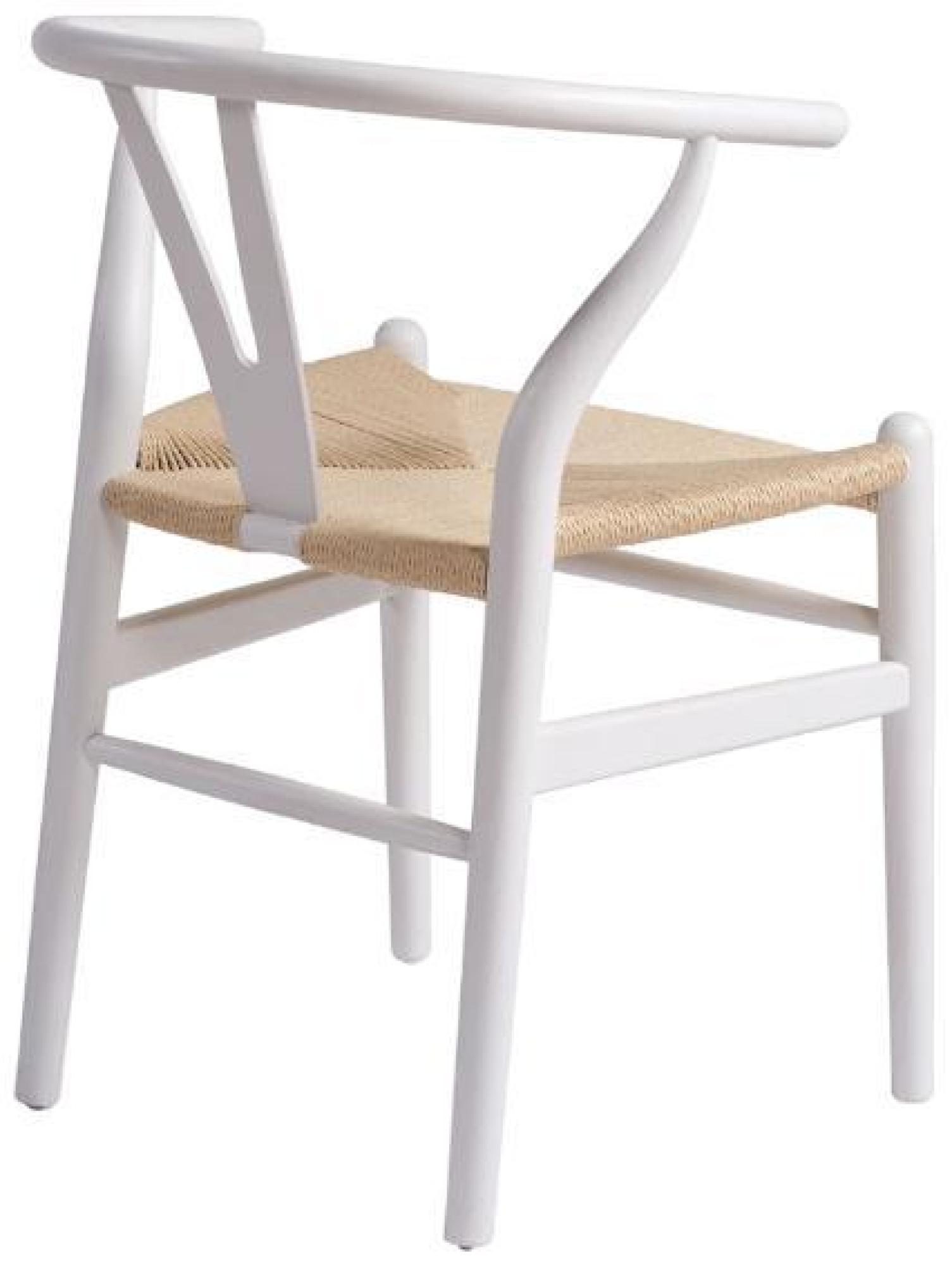 Product photograph of 2 X Crisal Decoracion White Rope Seat Dining Chair from Choice Furniture Superstore.