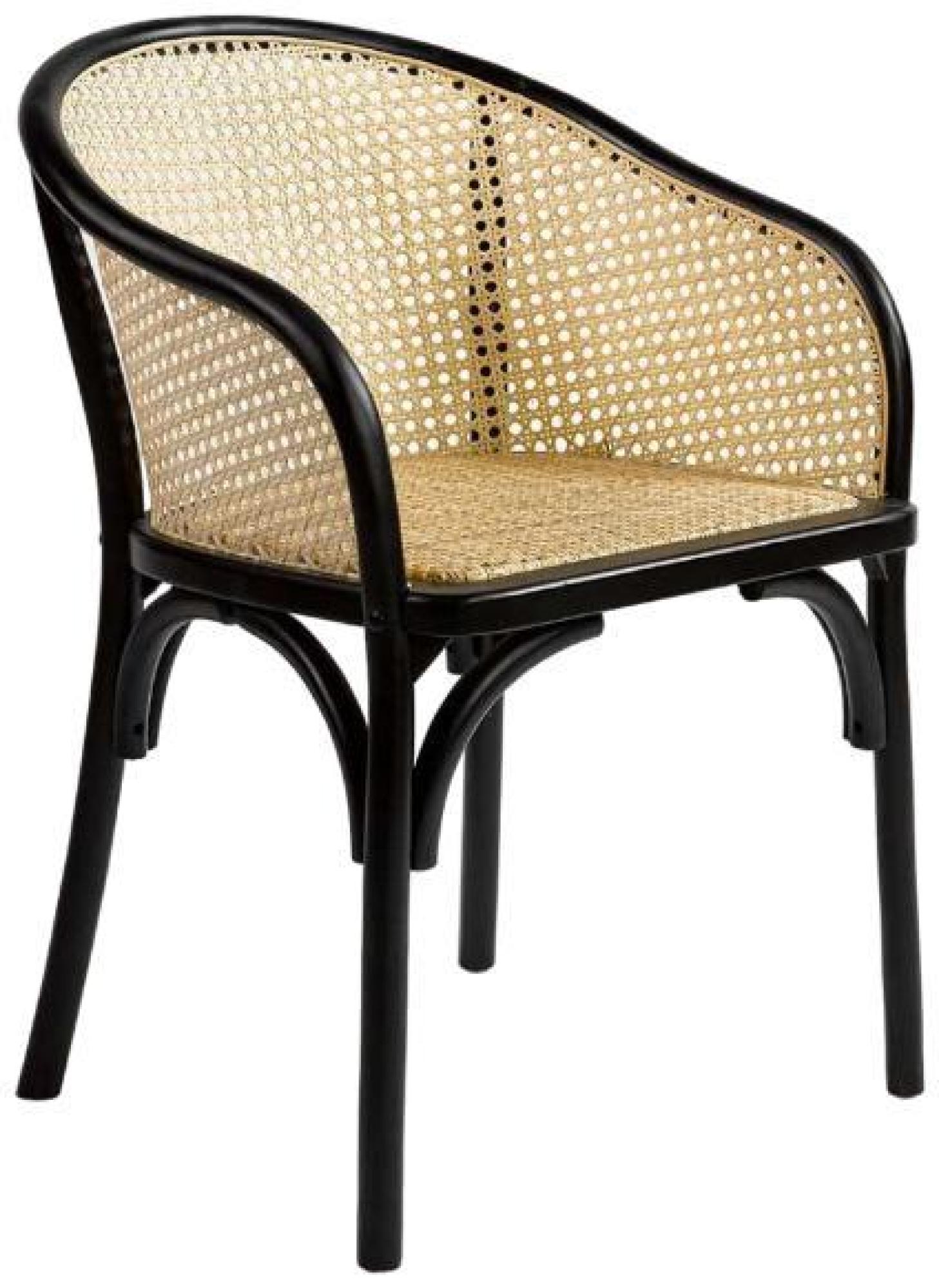 Product photograph of Black Rattan Dining Armchair Sold In Pairs from Choice Furniture Superstore.