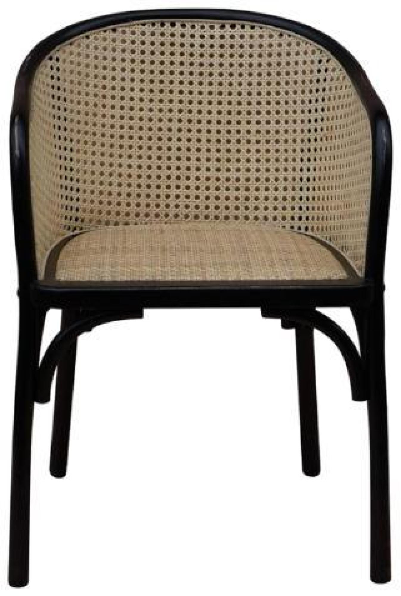 Product photograph of Black Rattan Dining Armchair Sold In Pairs from Choice Furniture Superstore.