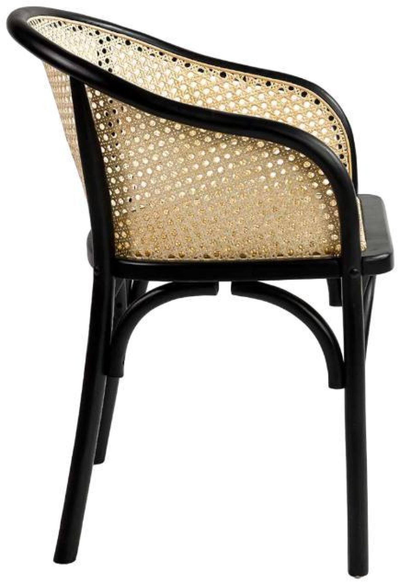 Product photograph of Black Rattan Dining Armchair Sold In Pairs from Choice Furniture Superstore.