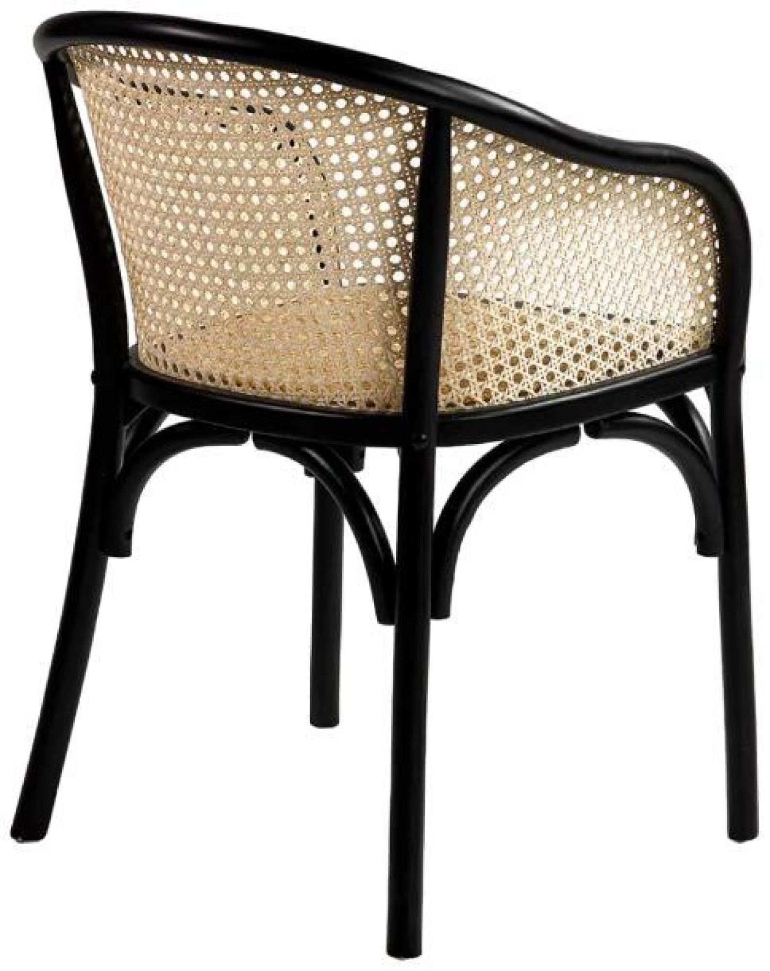 Product photograph of Black Rattan Dining Armchair Sold In Pairs from Choice Furniture Superstore.