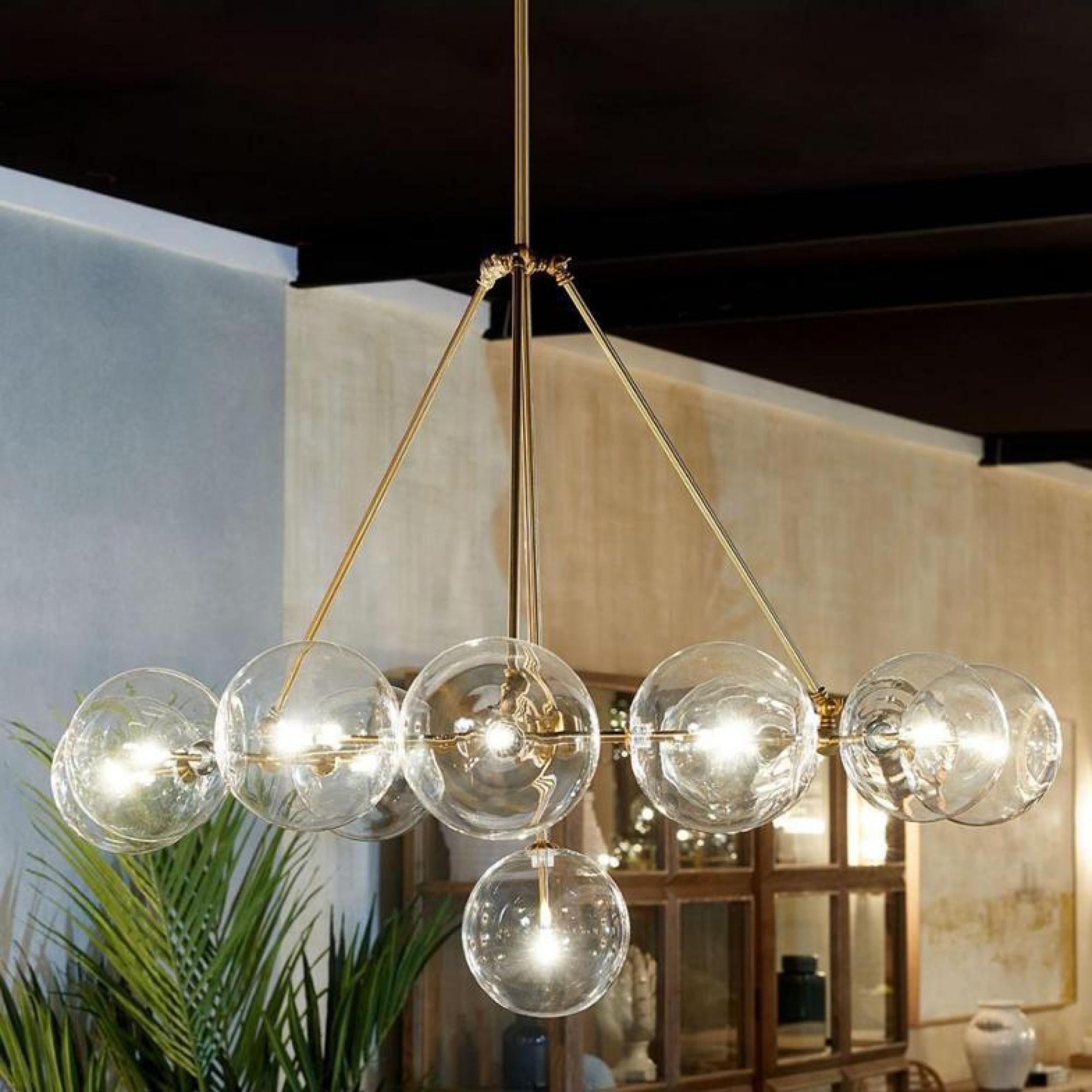 Product photograph of Crisal Decoracion Aged Gold Metal Pendant Lamp from Choice Furniture Superstore.