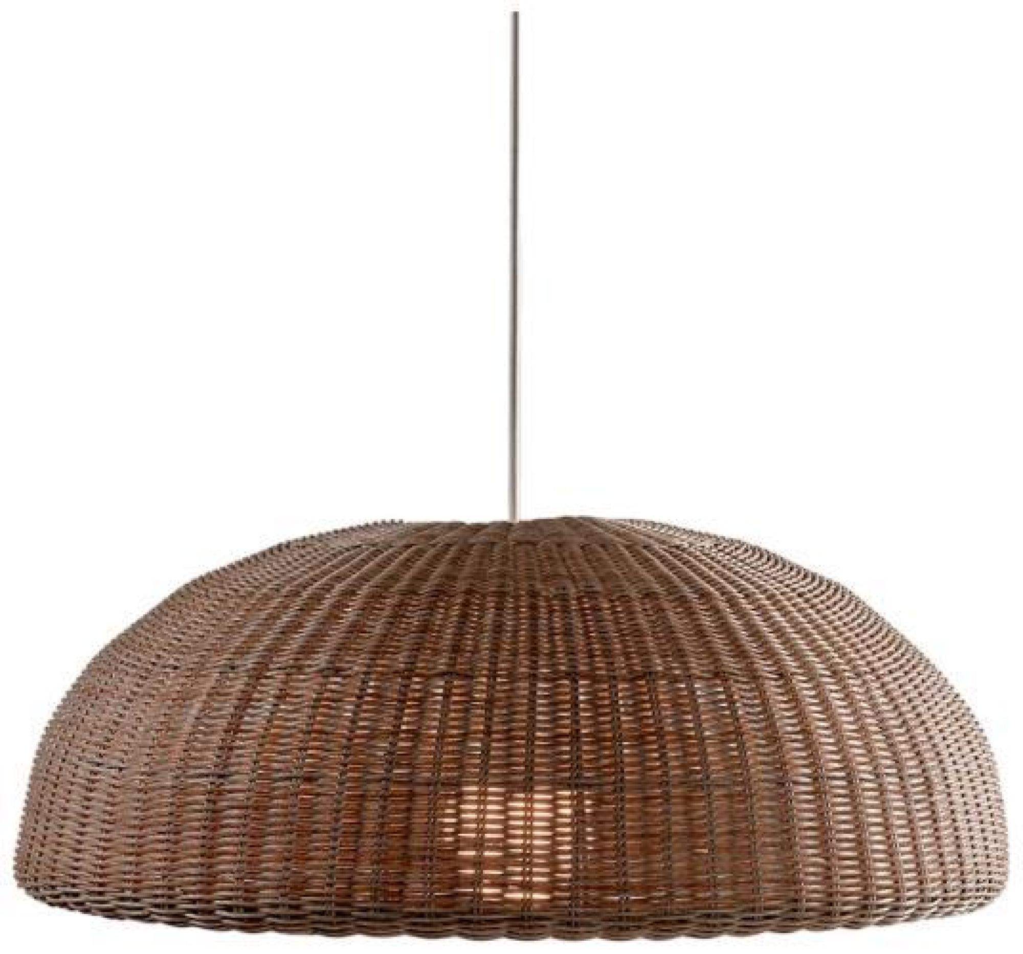 Product photograph of Crisal Decoracion Natural Synthetic Rattan Round Xl Lampshade from Choice Furniture Superstore.