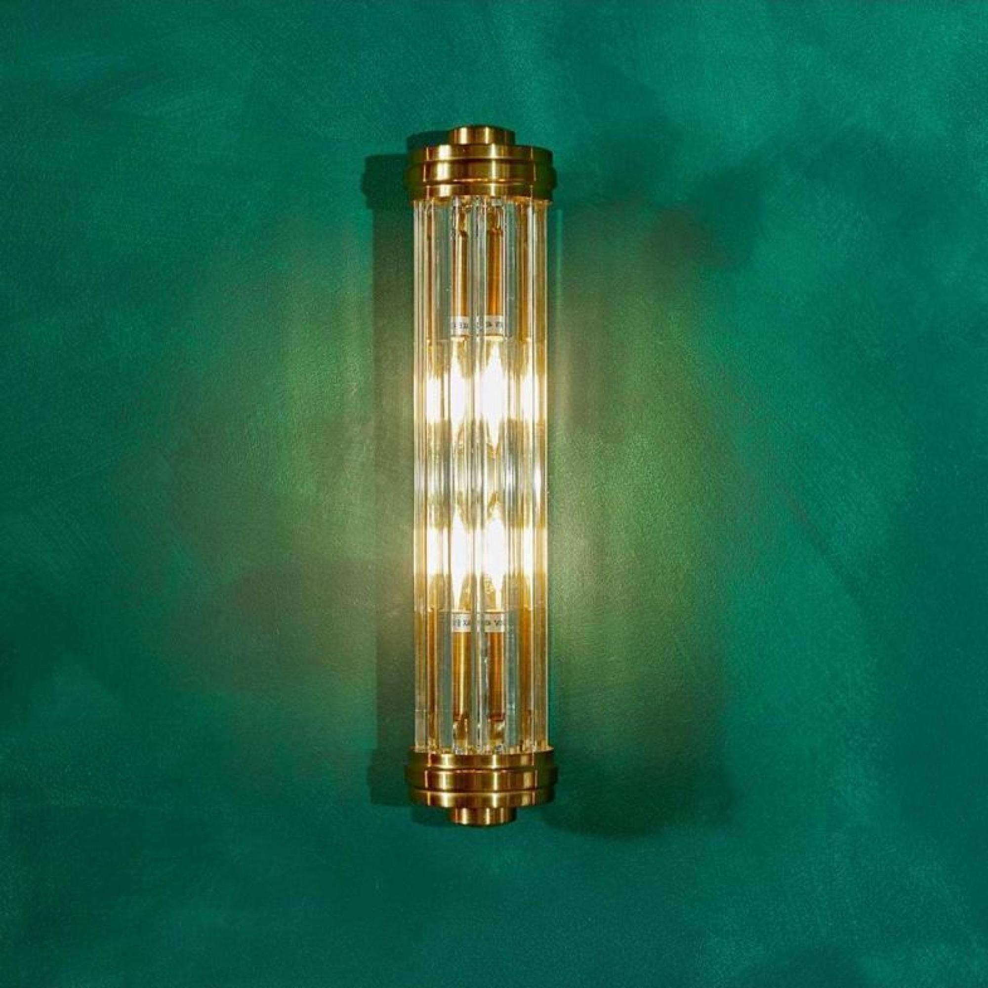 Product photograph of Crisal Decoracion Aged Gold Metal 2 Bulbs Wall Light from Choice Furniture Superstore.