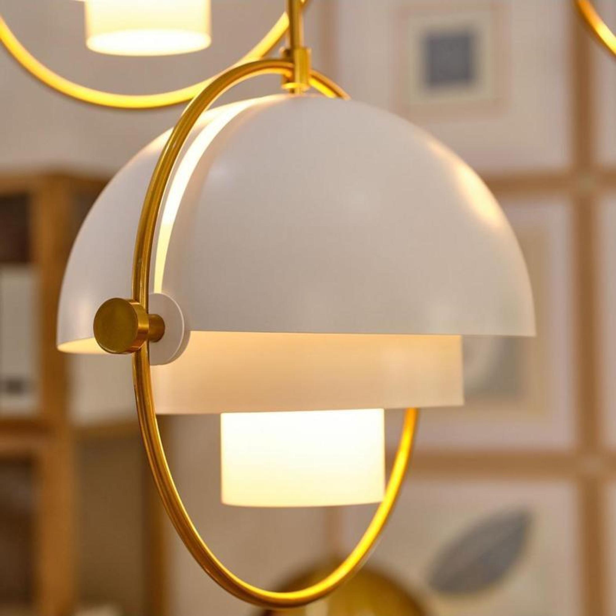 Product photograph of Gold Metal Hemispheres Ceiling Lamp from Choice Furniture Superstore.