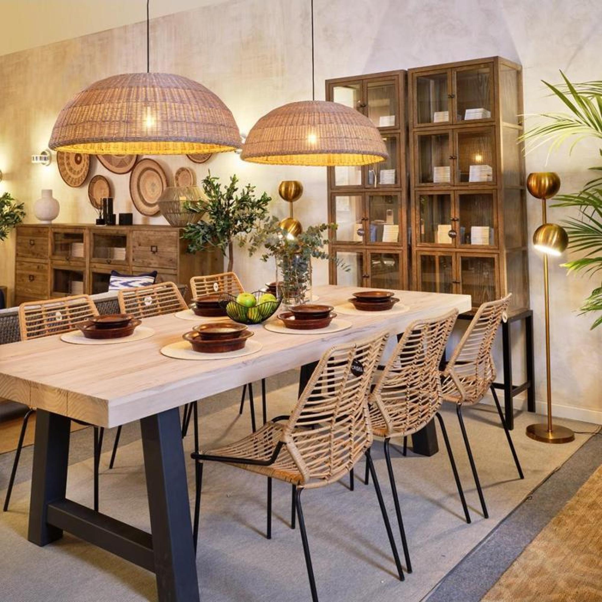 Product photograph of 2 X Crisal Decoracion Natural Stackable Rattan Chair from Choice Furniture Superstore.