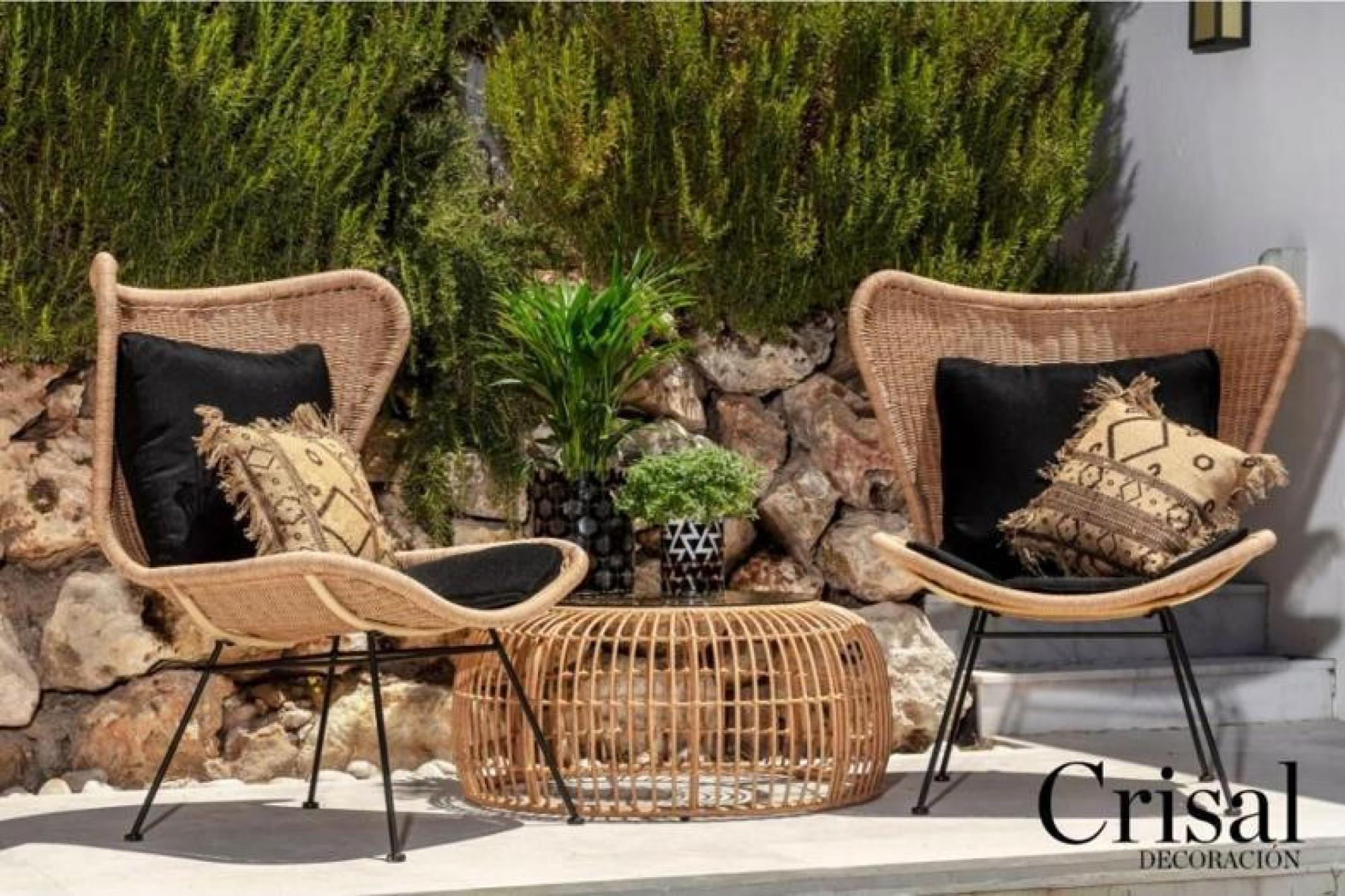 Product photograph of Crisal Decoracion Natural Outdoor Round Coffee Table from Choice Furniture Superstore.