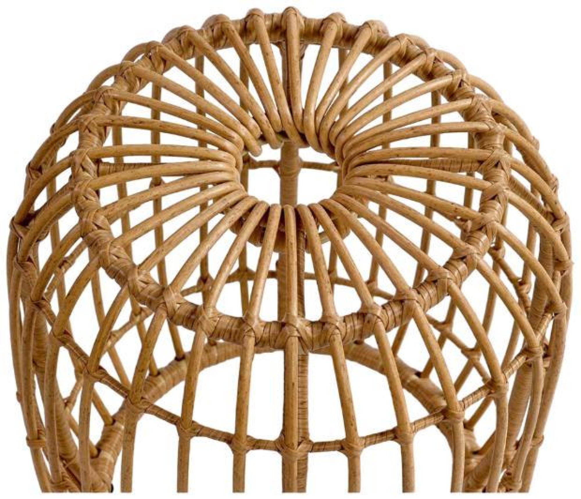 Product photograph of Natural Synthetic Rattan Round Side Table from Choice Furniture Superstore.