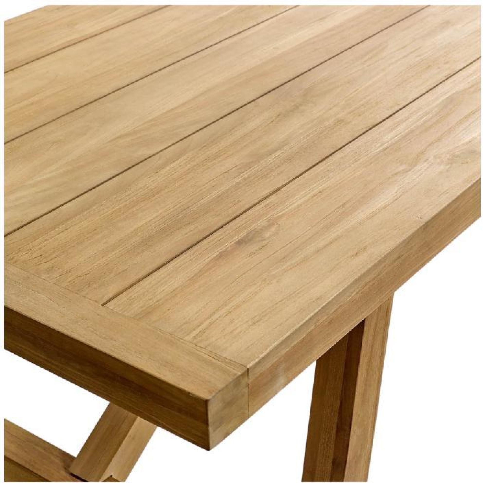 Product photograph of Natural Rectangular Outdoor Dining Table - 6 Seater from Choice Furniture Superstore.