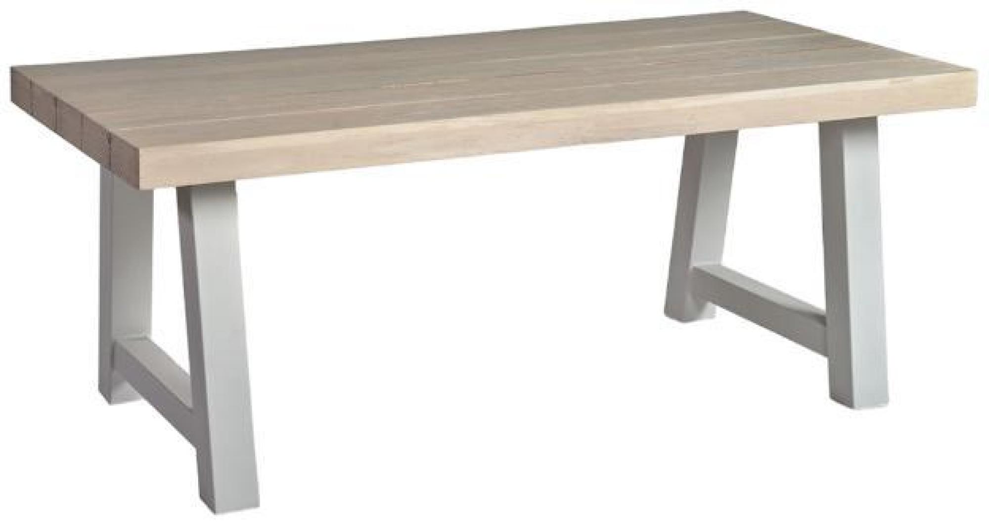 Product photograph of Bleached Teak Wood Rectangular Outdoor Table from Choice Furniture Superstore.
