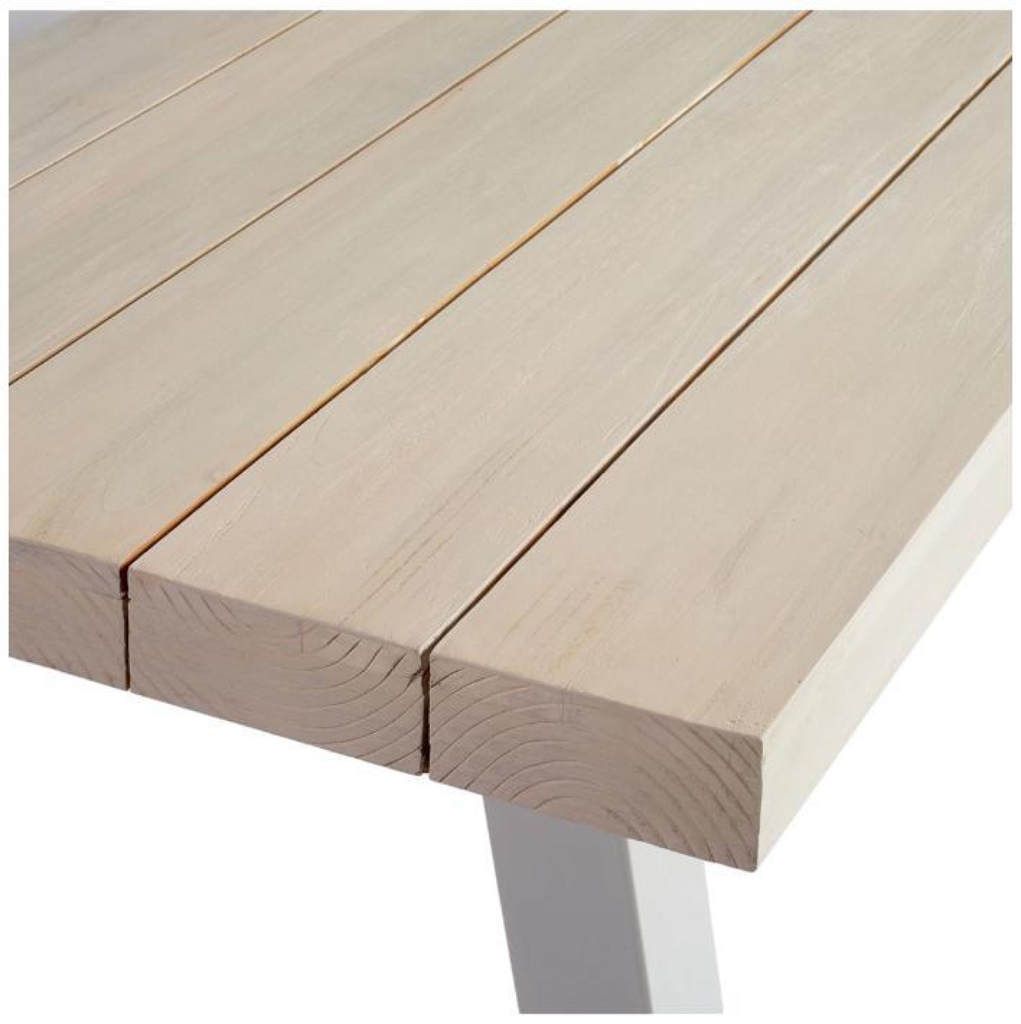 Product photograph of Bleached Teak Wood Rectangular Outdoor Table from Choice Furniture Superstore.