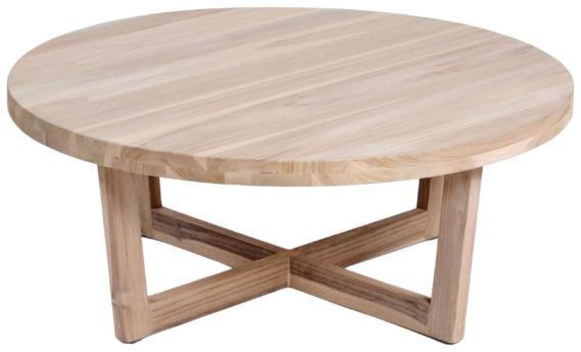 Product photograph of Bleached Aged Teak Round Coffee Table from Choice Furniture Superstore.