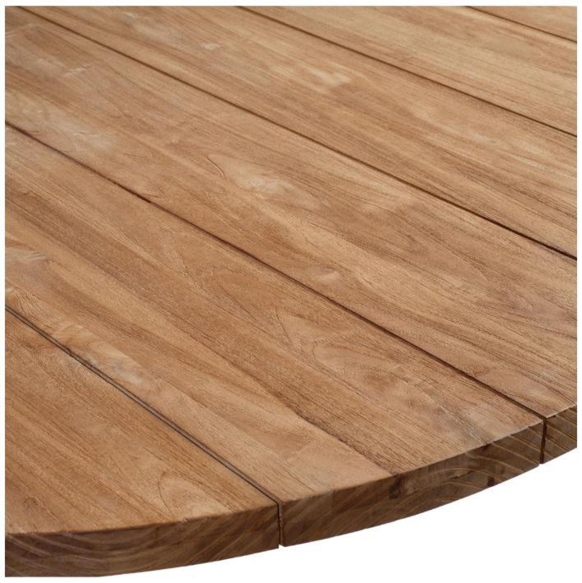 Product photograph of Natural Round Outdoor Dining Table - 6 Seater from Choice Furniture Superstore.
