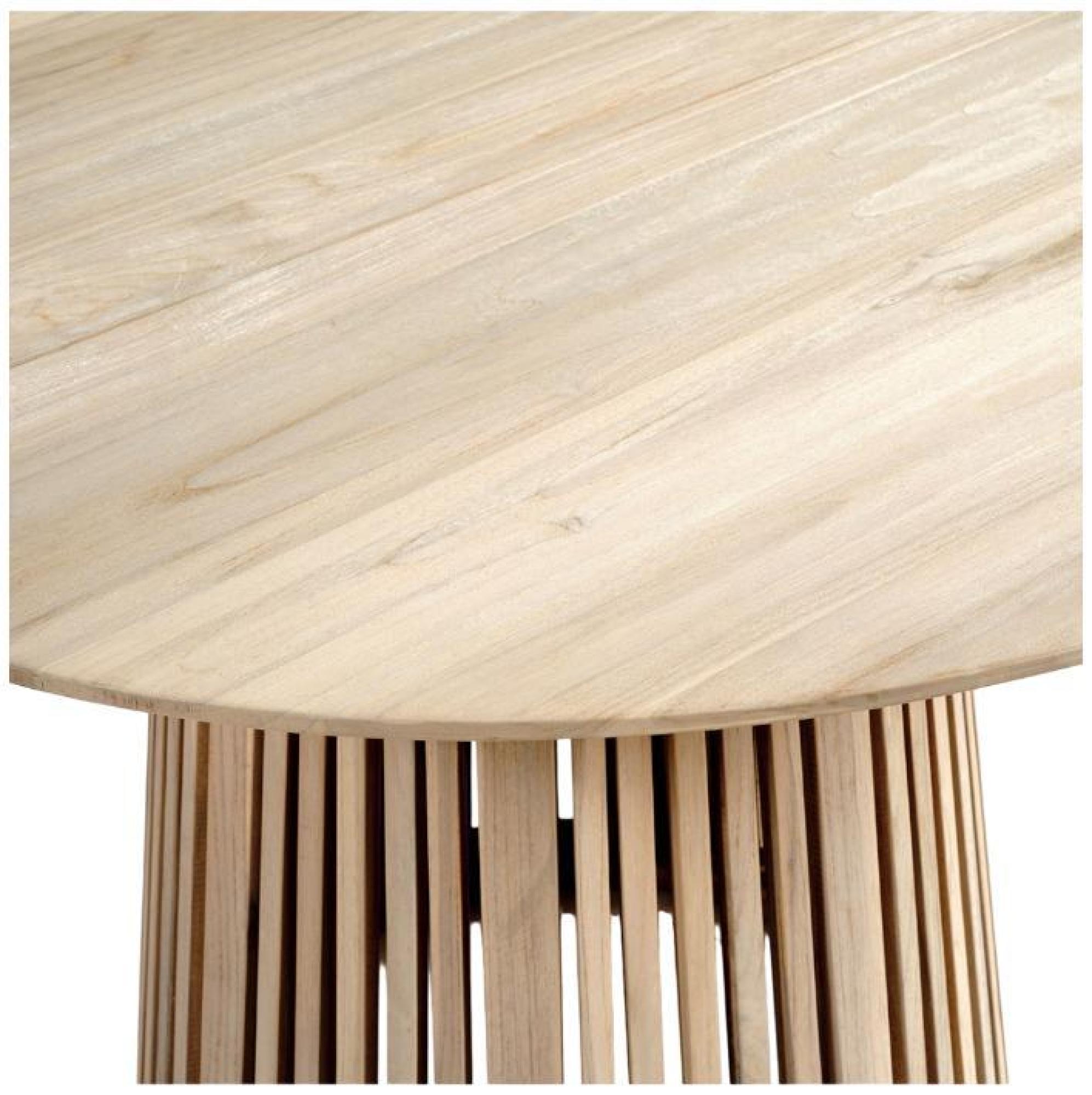 Product photograph of Natural Round Outdoor Dining Table - 4 Seater from Choice Furniture Superstore.