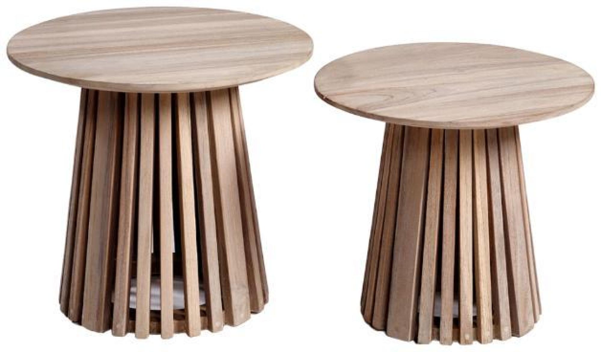 Product photograph of Aged Teak Wood Palilleria Round Side Table - 50cm from Choice Furniture Superstore.