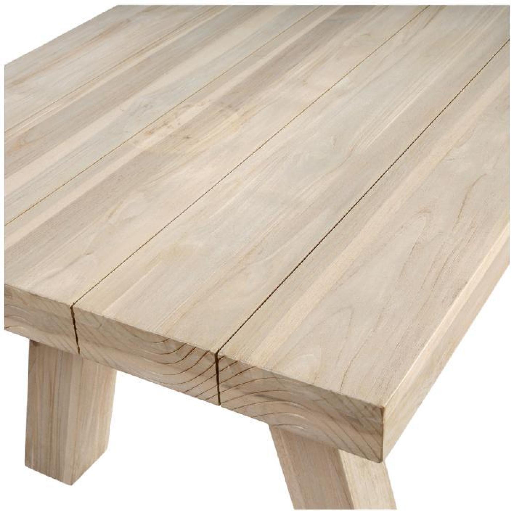 Product photograph of Aged Teak Outdoor Dining Table - 6 Seater from Choice Furniture Superstore.