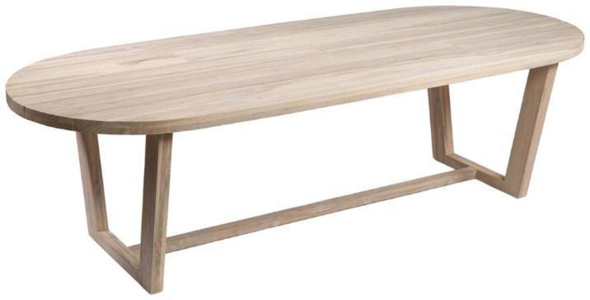 Product photograph of Crisal Decoracion Stone Wood Oval Outdoor Table from Choice Furniture Superstore.