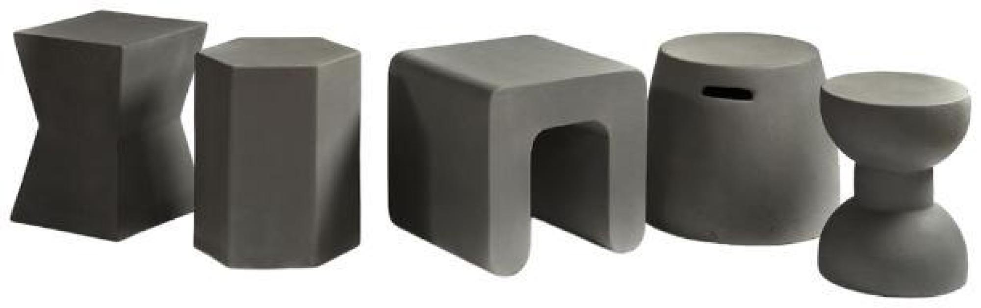 Product photograph of Grey Outdoor Stool Sold In Pairs from Choice Furniture Superstore.