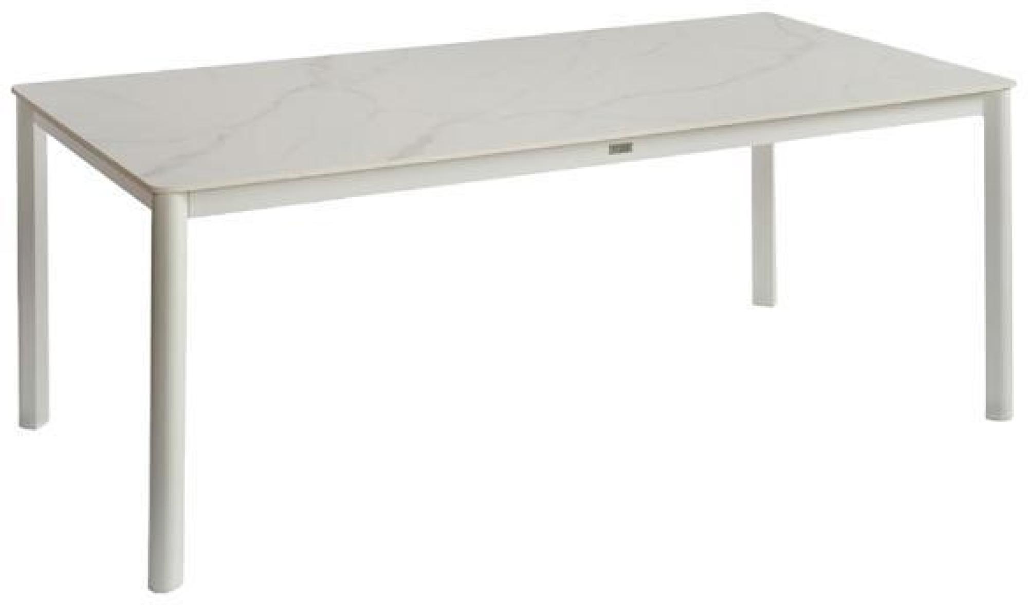Product photograph of Crisal Decoracion White Stone Rectangular Outdoor Table from Choice Furniture Superstore.