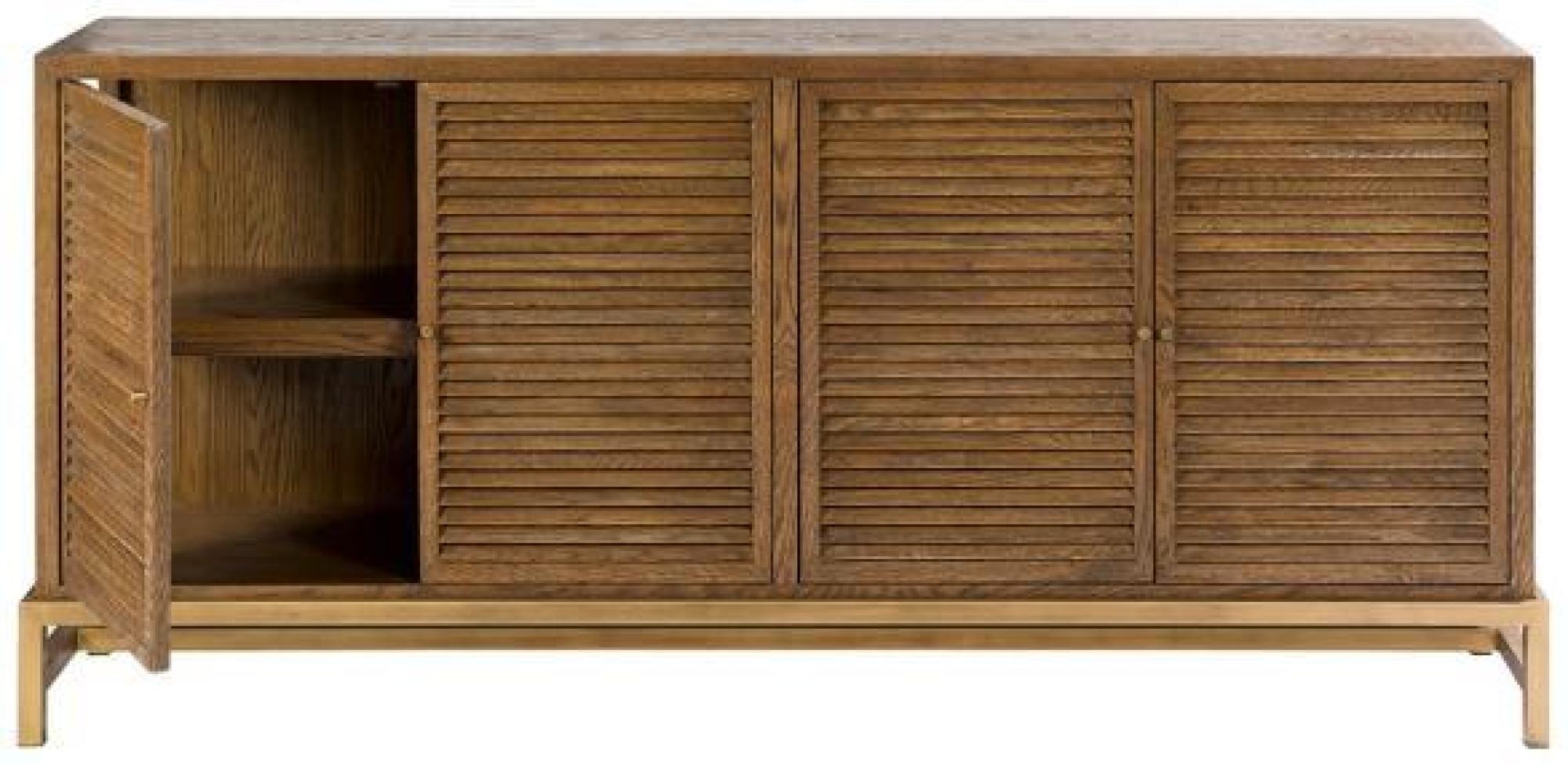 Product photograph of Oak 4 Door Sideboard from Choice Furniture Superstore.