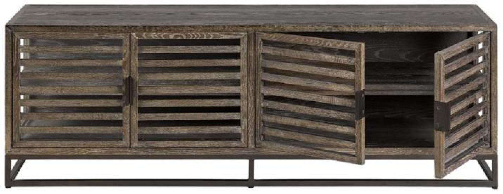 Product photograph of Crisal Decoracion Grey Oak 4 Door Sideboard from Choice Furniture Superstore.