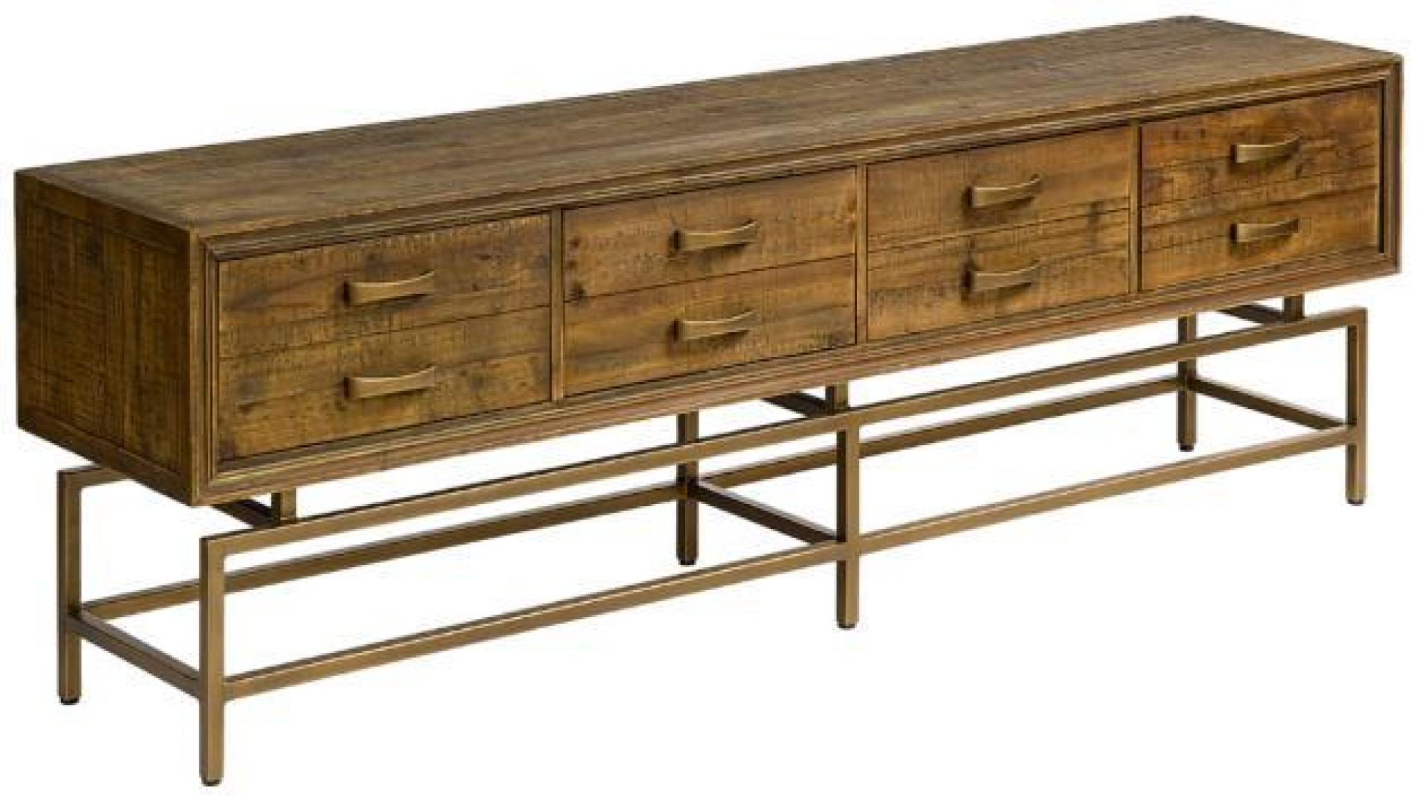 Product photograph of Oak 8 Drawer Tv Sideboard from Choice Furniture Superstore.