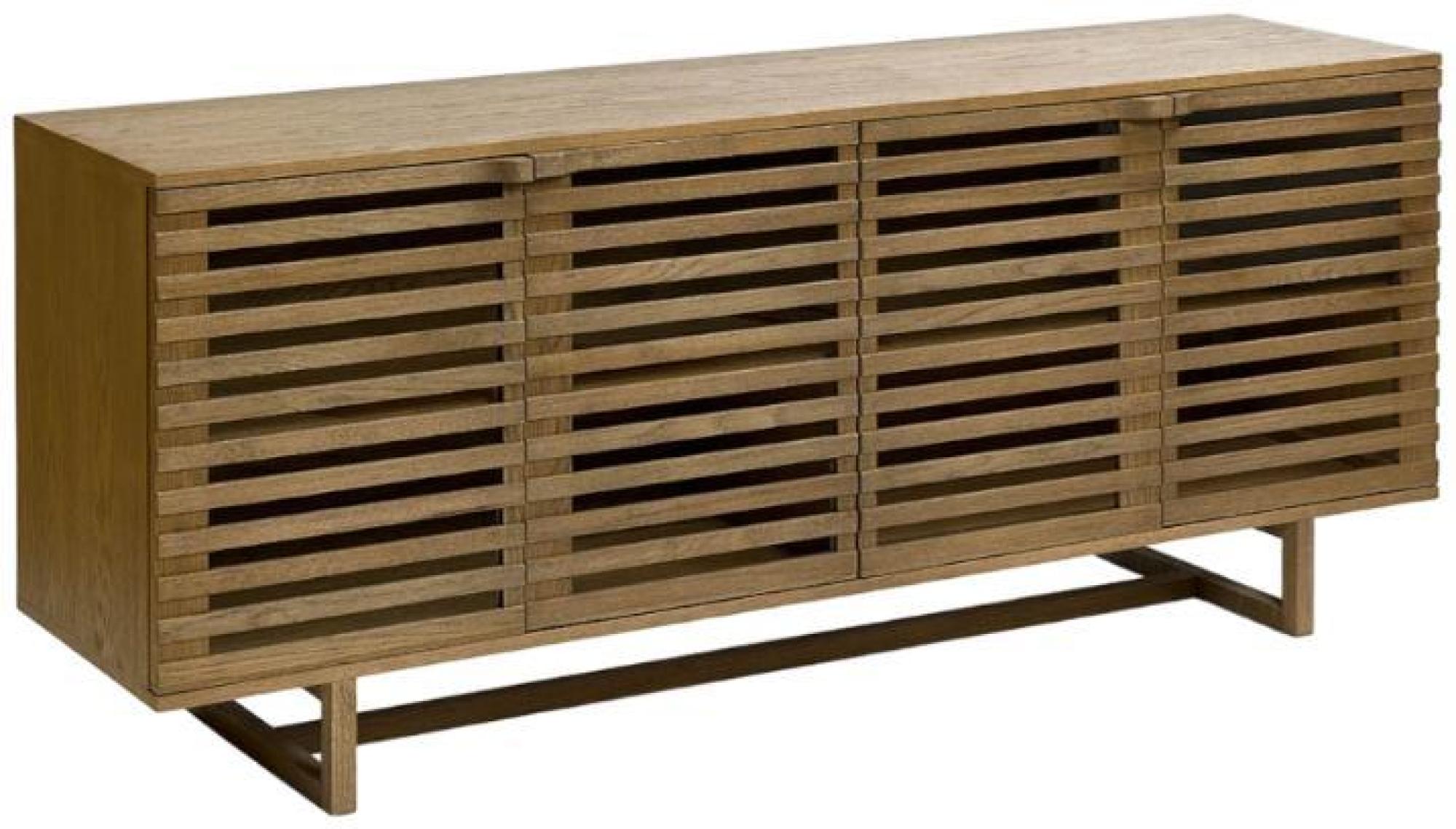 Product photograph of Crisal Decoracion Oak Wood 4 Door Sideboard from Choice Furniture Superstore.