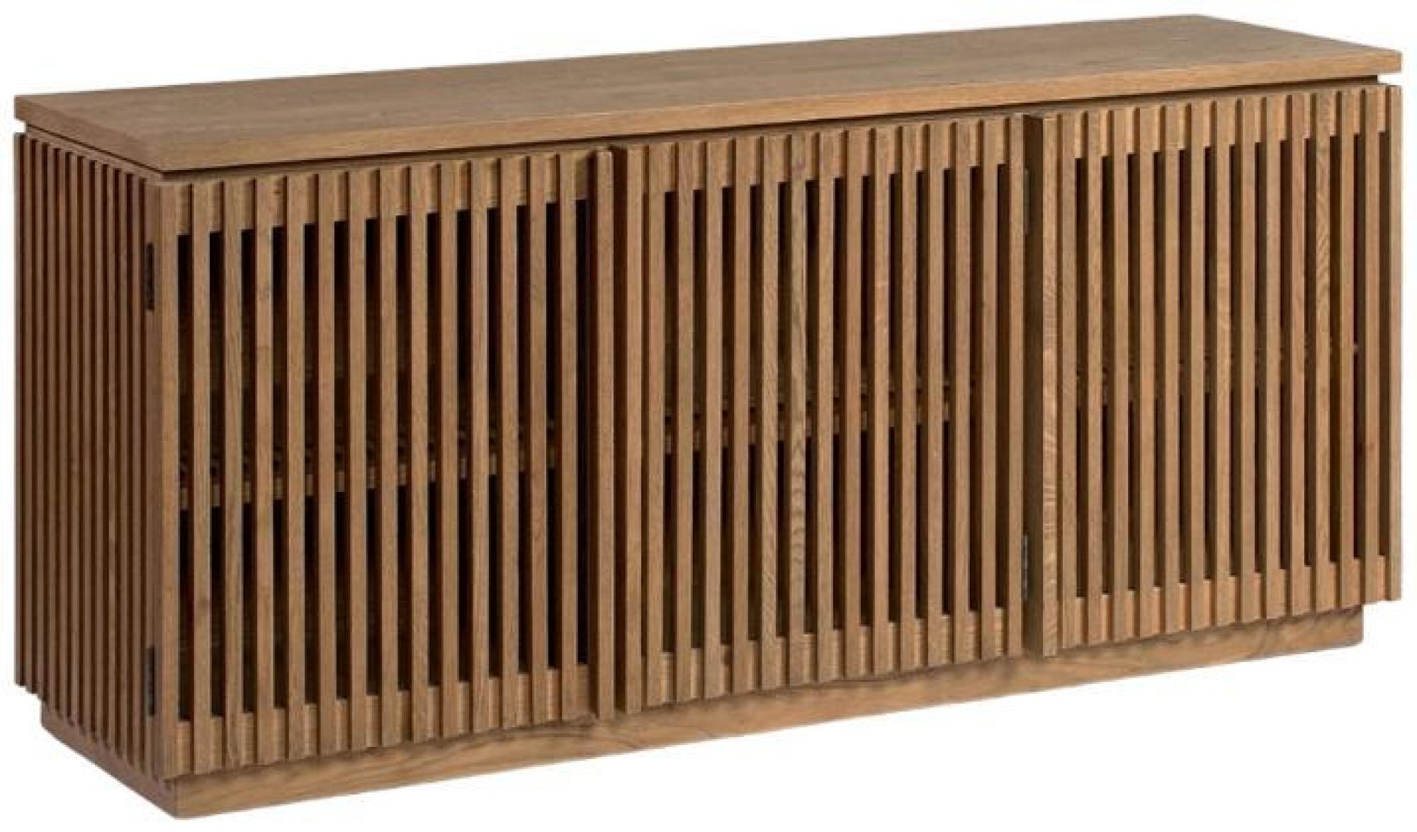 Product photograph of Natural Oak 3 Slatted Door Sideboard from Choice Furniture Superstore.