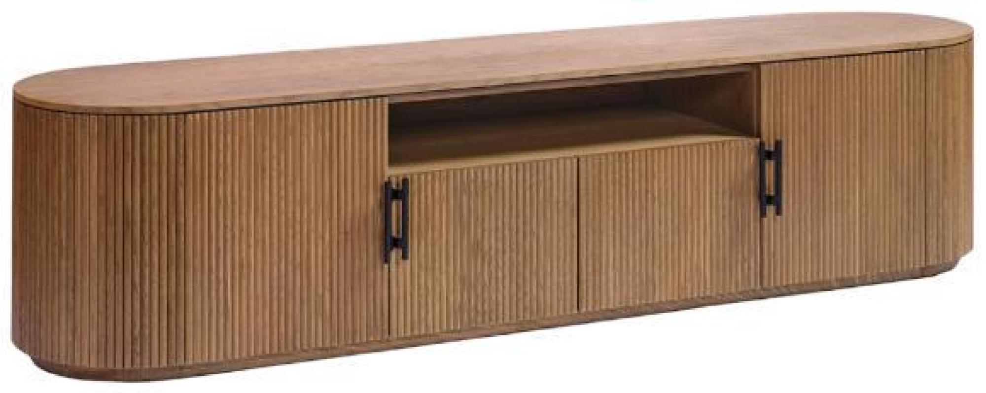 Product photograph of Oak 4 Door Tv Sideboard from Choice Furniture Superstore.
