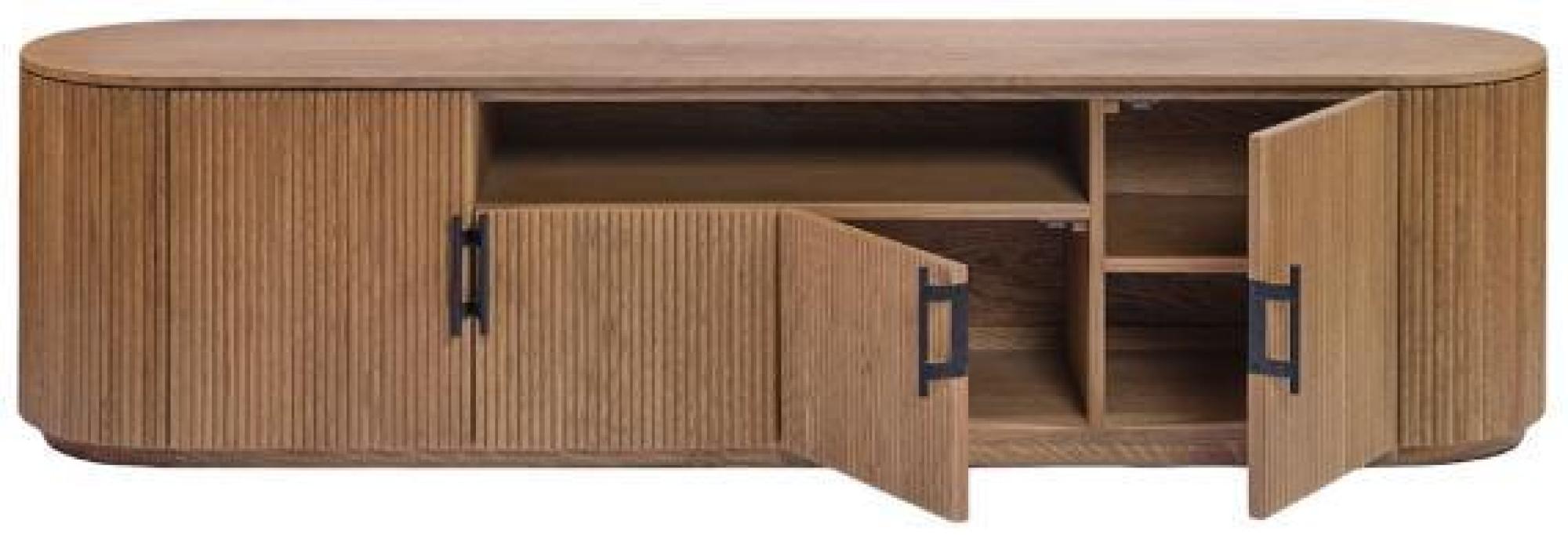 Product photograph of Oak 4 Door Tv Sideboard from Choice Furniture Superstore.