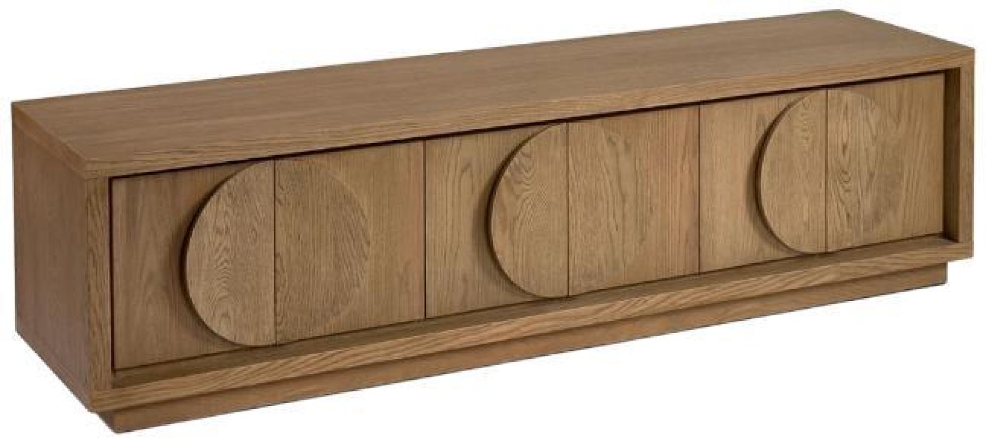 Product photograph of Crisal Decoracion Natural Oak 6 Door Sideboard from Choice Furniture Superstore.