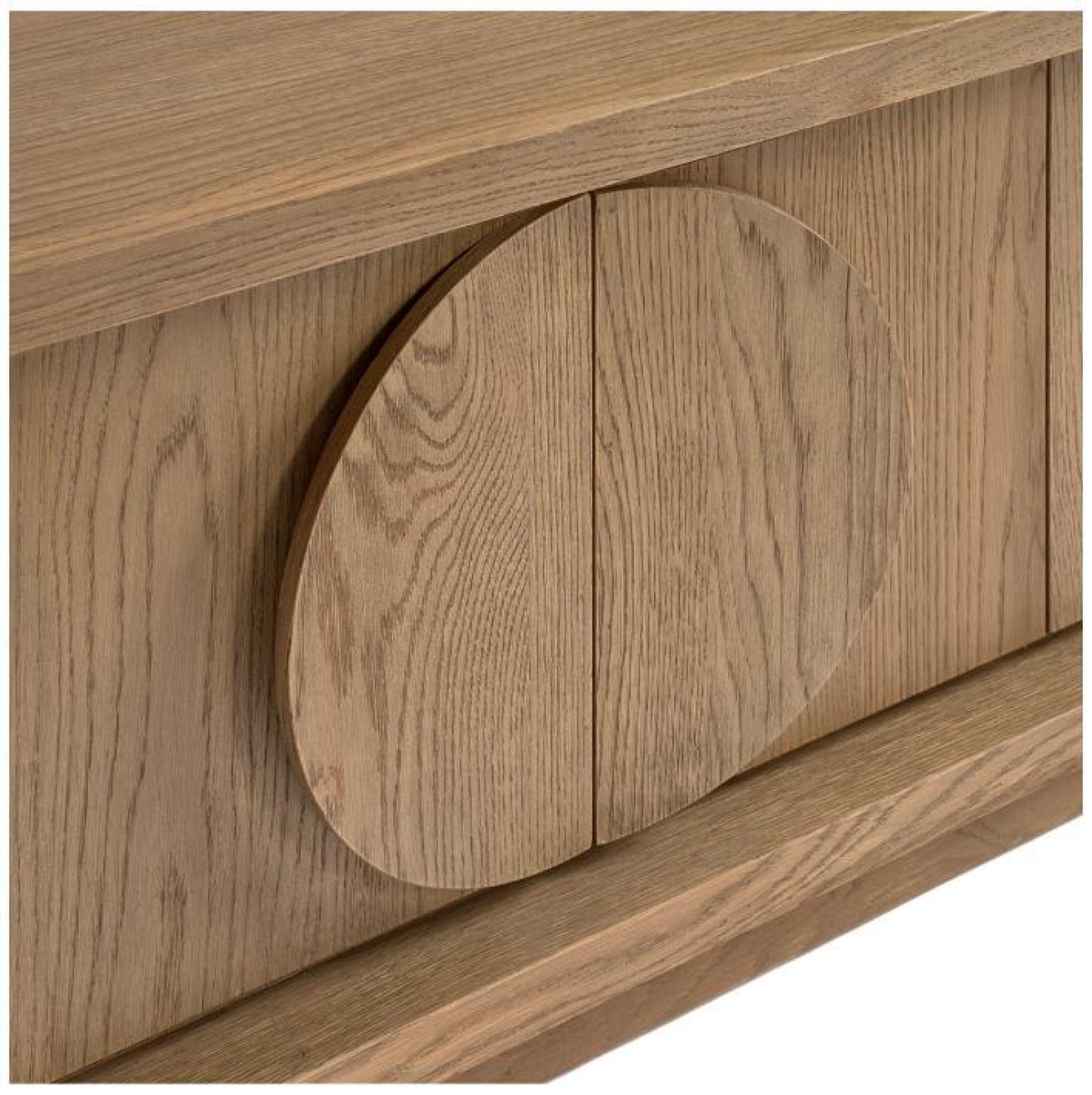 Product photograph of Crisal Decoracion Natural Oak 6 Door Sideboard from Choice Furniture Superstore.