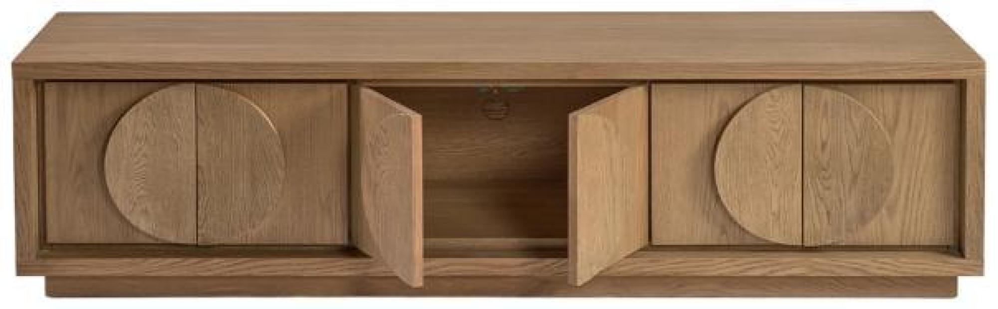 Product photograph of Crisal Decoracion Natural Oak 6 Door Sideboard from Choice Furniture Superstore.