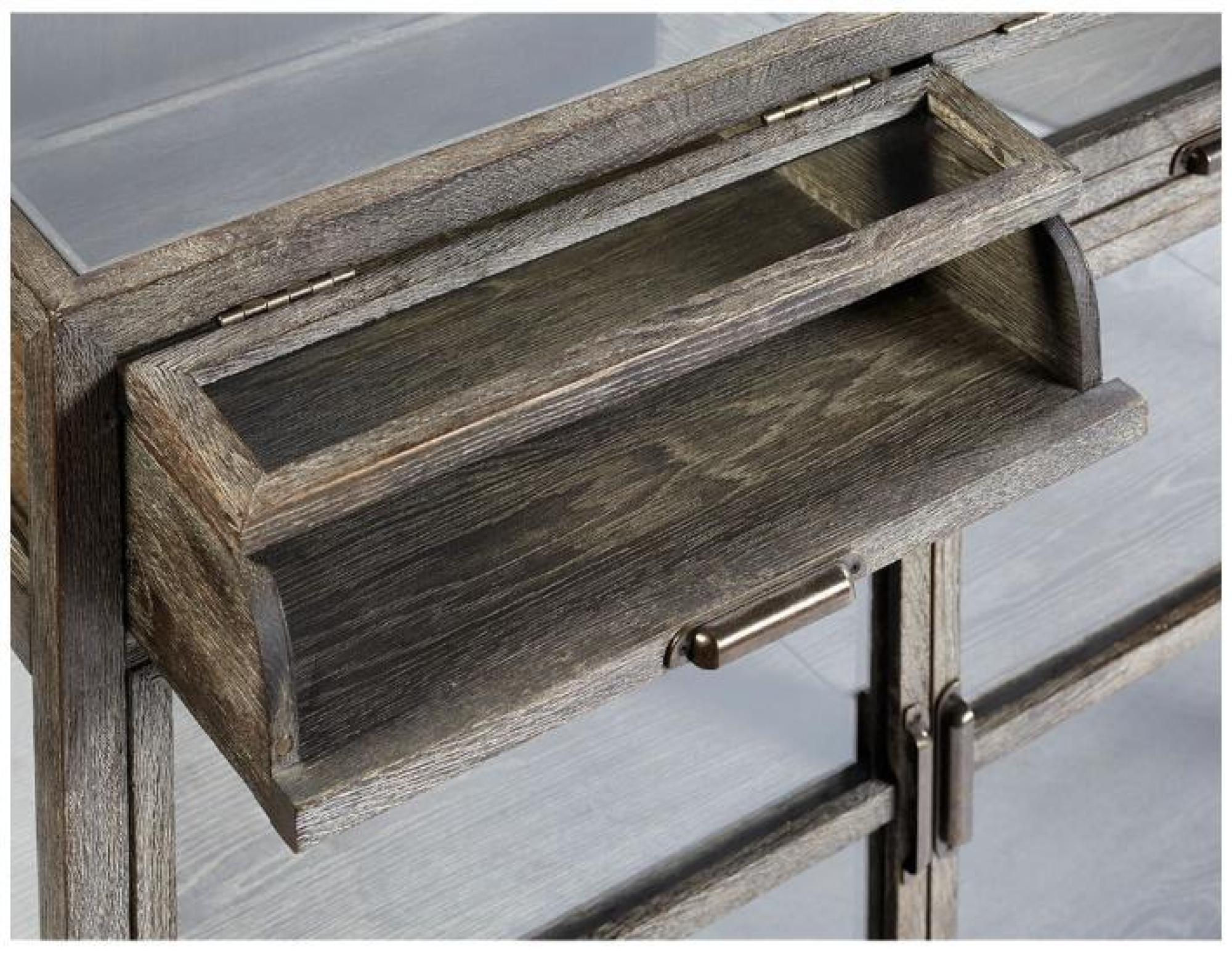 Product photograph of Crisal Decoracion Natural Brushed 3 Door Pull Out Tays Sideboard from Choice Furniture Superstore.
